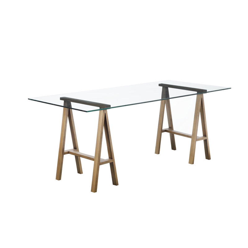 Table de salle à manger Dita, l 71 x P 36 x H 30, Laiton