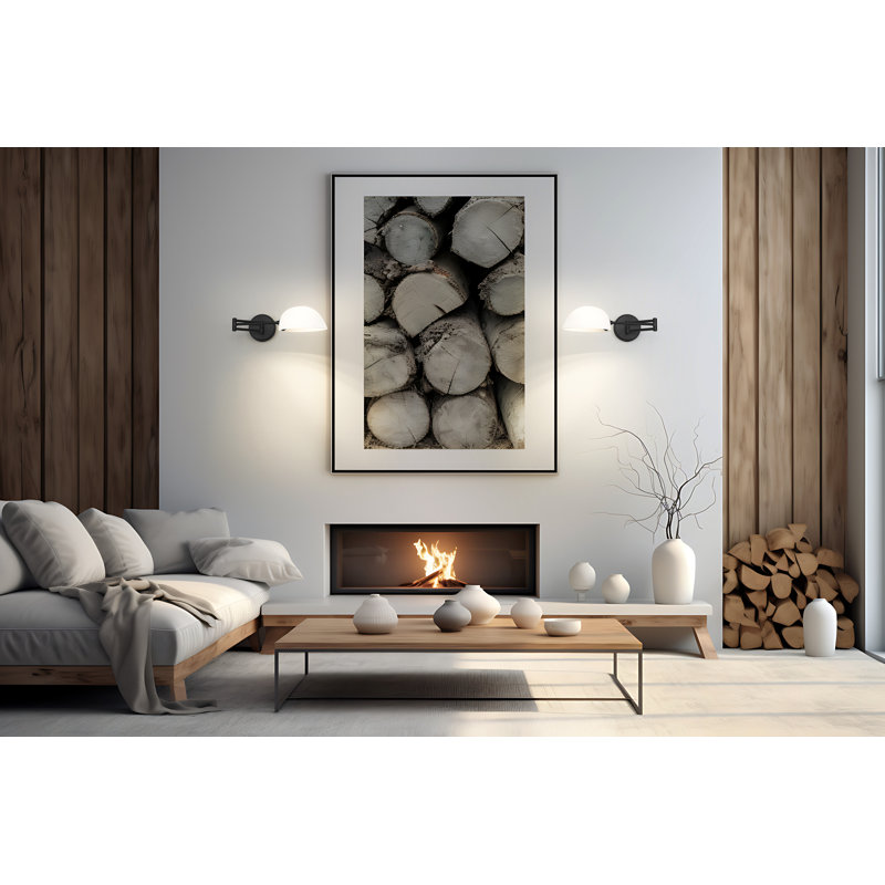 Applique murale 1 lumière noire matte 5,25 po Brittany, Noir mat