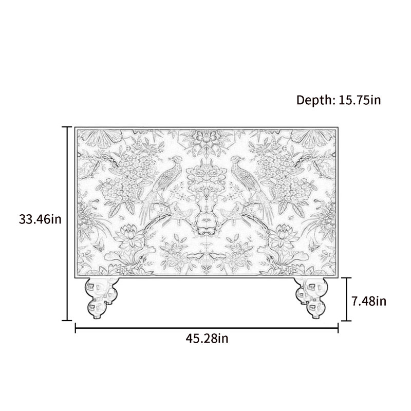 Armoire d'appoint à deux portes de luxe Modern Light, Ivoire blanc