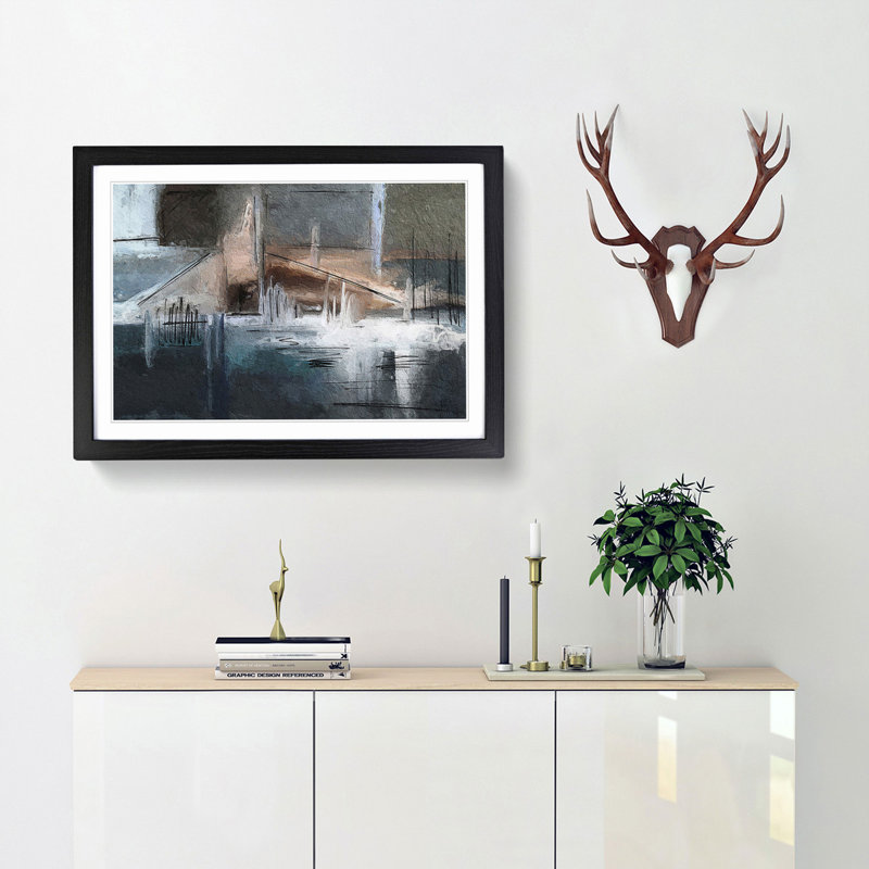 Abstract Vol.329 by S.Johnson - Framed Print, 24cm H x 33cm W x 2cm D, Black Framed
