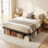 HOMCOM 5ft King Bed Frame with Underbed Storage, No Box Spring Needed