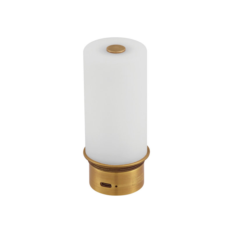 Ampoule DEL rechargeable, Blanc / laiton antique poli