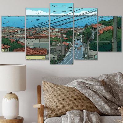 Bay Area Hills Of San Francisco - San Francisco Wall Decor - 5 Panels