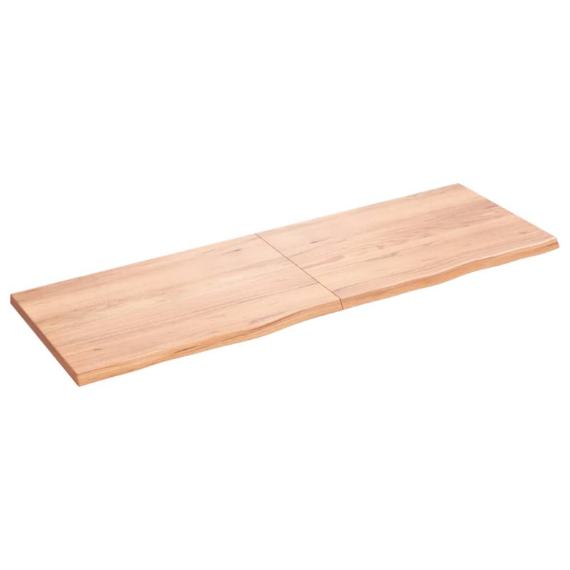 Table Top Solid Wood Oak, 60cm H x 180cm W x 4cm D, Light Brown