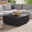 Table basse carrée 33,25 po à 4 tiroirs, noire-606279768