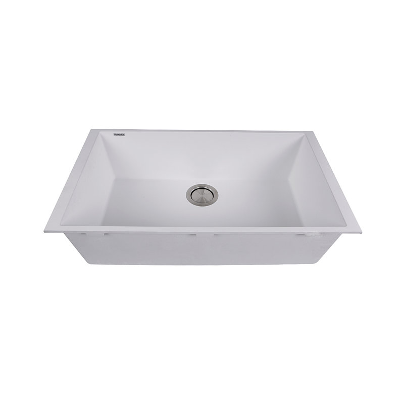 Plymouth 30'' L Single Basin Kitchen Sink, White