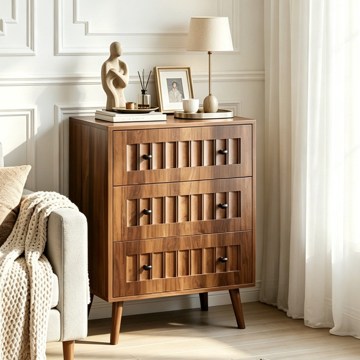 Commode 3 tiroirs, commode garde-robe moderne