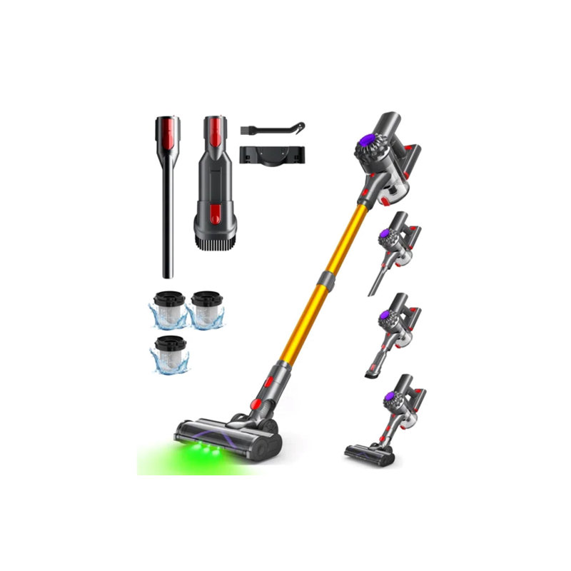 Aspirateur balai rechargeable sans fil VACTechPro, recharge murale avec pièces de rechange supplémentaires