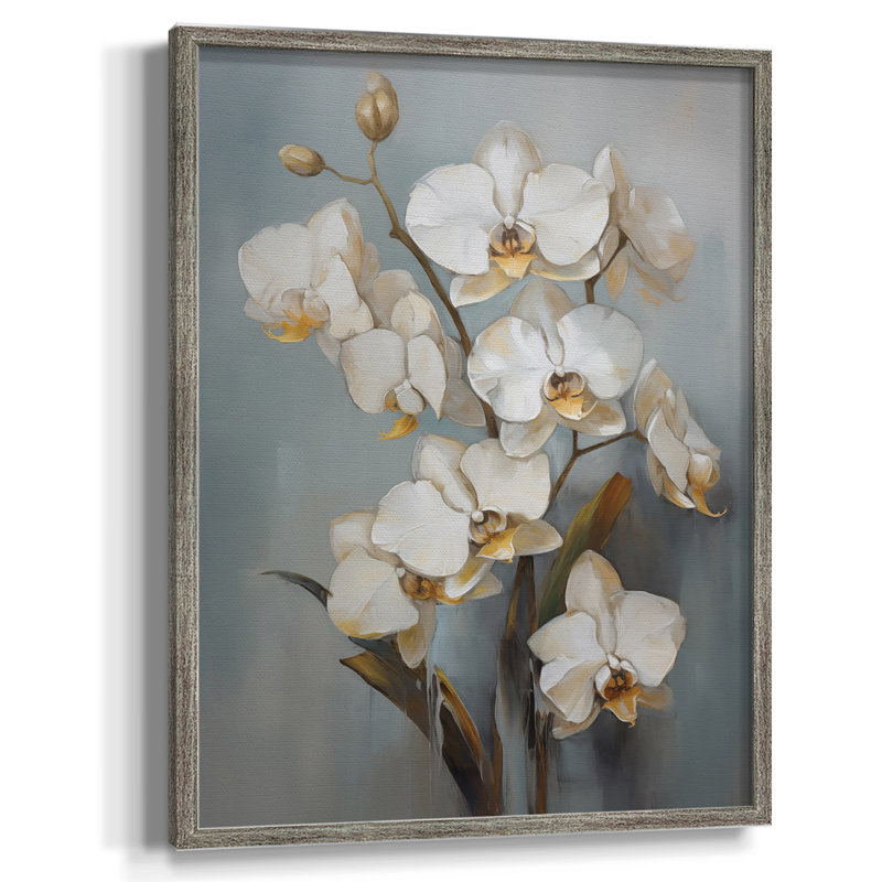 Impression encadrée FLORAL Series CXCV - bois massif, H 11 po x l 9 po