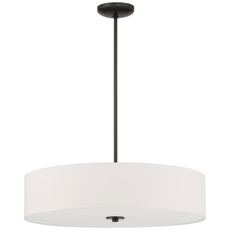 Luminaire suspendu ou semi-encastré à DEL Mid Town de 18 po Pattii en laiton brossé antique, H 50,5 po x l 24 po x P 24 po