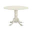 Ensemble de mobilier de salle à manger 5 pièces comprenant une table de cuisine ronde avec Dropleaf et 4 chaises de salle à manger, 42 po x 42 po, lin blanc-1866178397-1797982533-1866178396