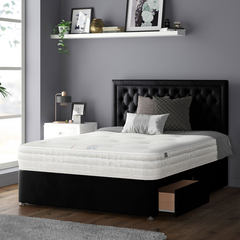 Scarborough Upholstered Headboard, Double (4'6), Black