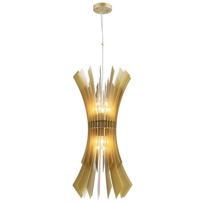 Luminaire suspendu moderne en or 8 lumières Spike