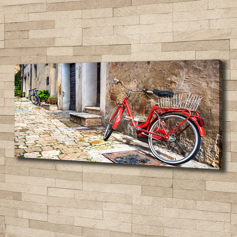 Red Bicycle - No Frame Print on Canvas