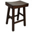 Élégant tabouret de comptoir noir de 25 po avec siège de selle-556265139-649765394