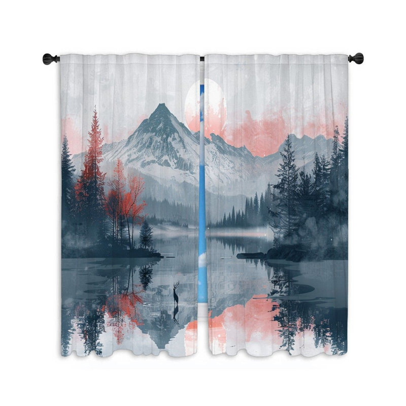 Paire de rideaux obscurcissant en polyester Janhavi, L 20 po x L 63 po
