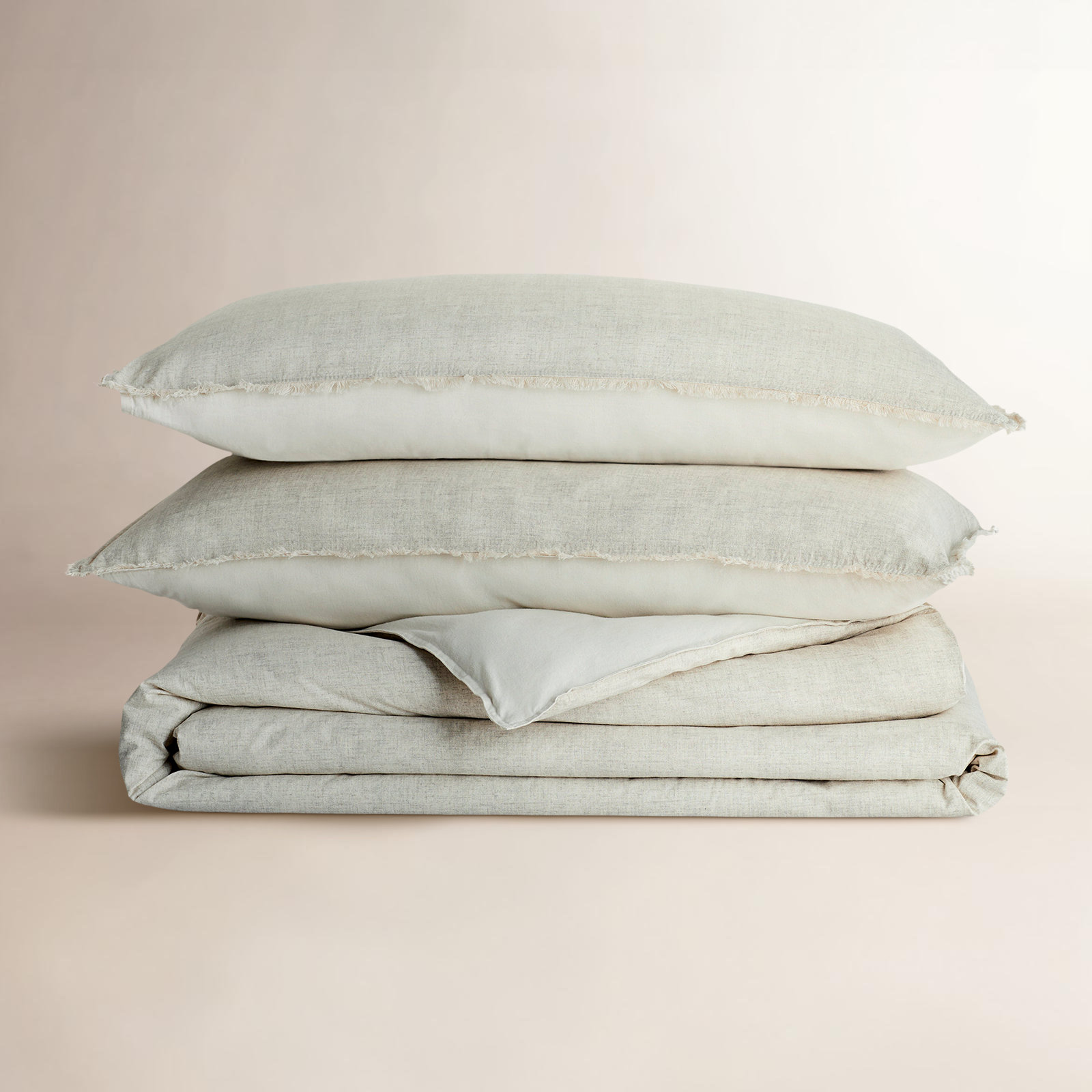 Emington Cotton Comforter Set, Beige, King Comforter + 2 King Shams