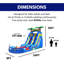 Toboggan aquatique gonflable HeroKiddo Ocean Shark de 7,3 m avec piscine détachable