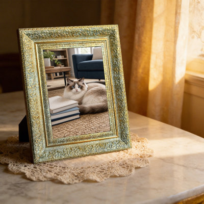 Cadre photo classique doré antique 3 pièces 11 "x 14" à forme rectangulaire classique