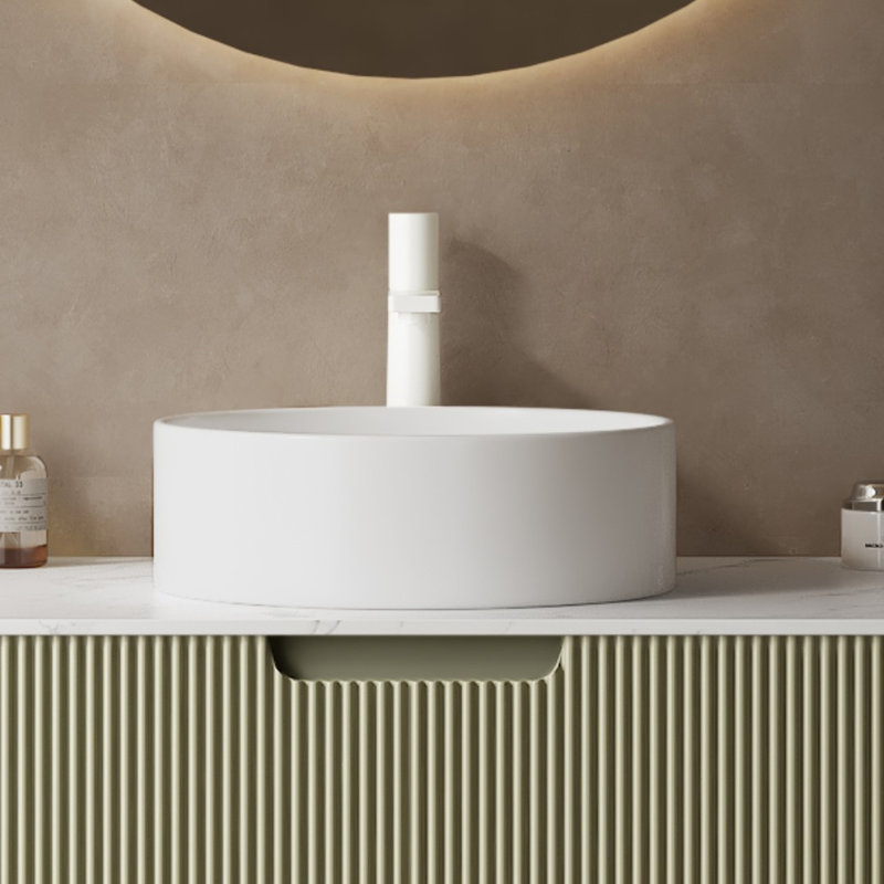 Lavabo de salle de bain en céramique 14 po - blanc, et polyvalent, lavabo blanc, sélection élégante