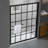 Cyrus 60"W x 72"H Single Sliding Aluminum Framed Shower Door with Black-Grid Tempered Glass and Protective Treatment-1686996519