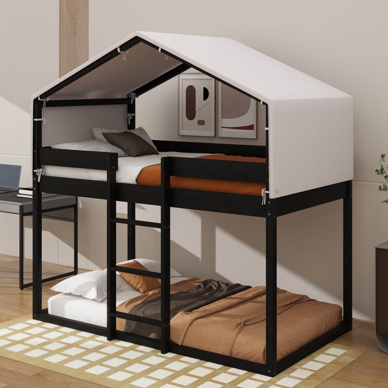 Andersons Kids Twin Over Twin Bunk Bed, Espresso