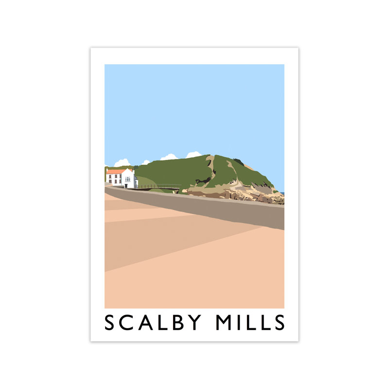 Scalby Mills by Richard O'Neill - Print, 59.4cm H x 42cm W x 3cm D, Unframed