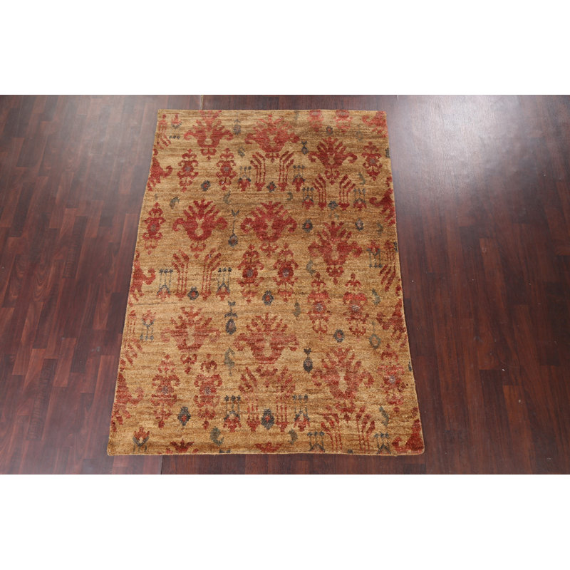 Tapis oriental intérieur / extérieur abstrait noué à la main 6 x 8