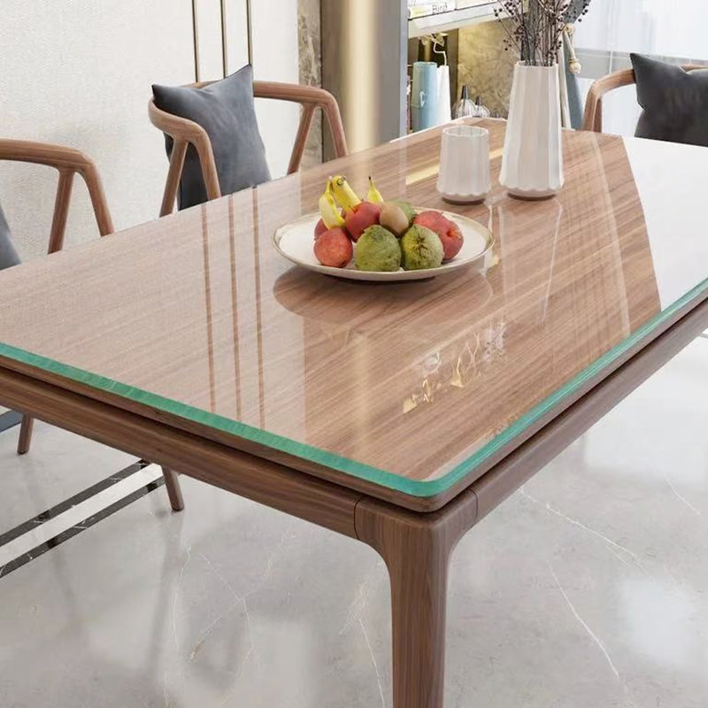 Plateau de table en verre de 47,2 po x 23,6 po avec verre trempé 3/8 po
