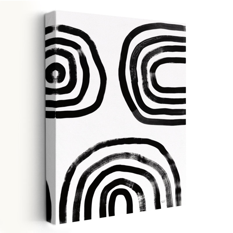 S'entraîner à la pratique - art abstrait noir et blanc, H 60 po x l 40 po
