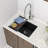 24"x 18"x 12" Undermount Quartz Laundry Sink Deep Undermount Granite Composite Utility Sink-121504275