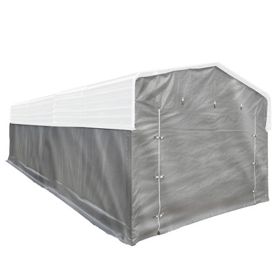 Ensemble d'enceinte en tissu pour l'abri de voiture en métal noir 30 x 12 ALEKO