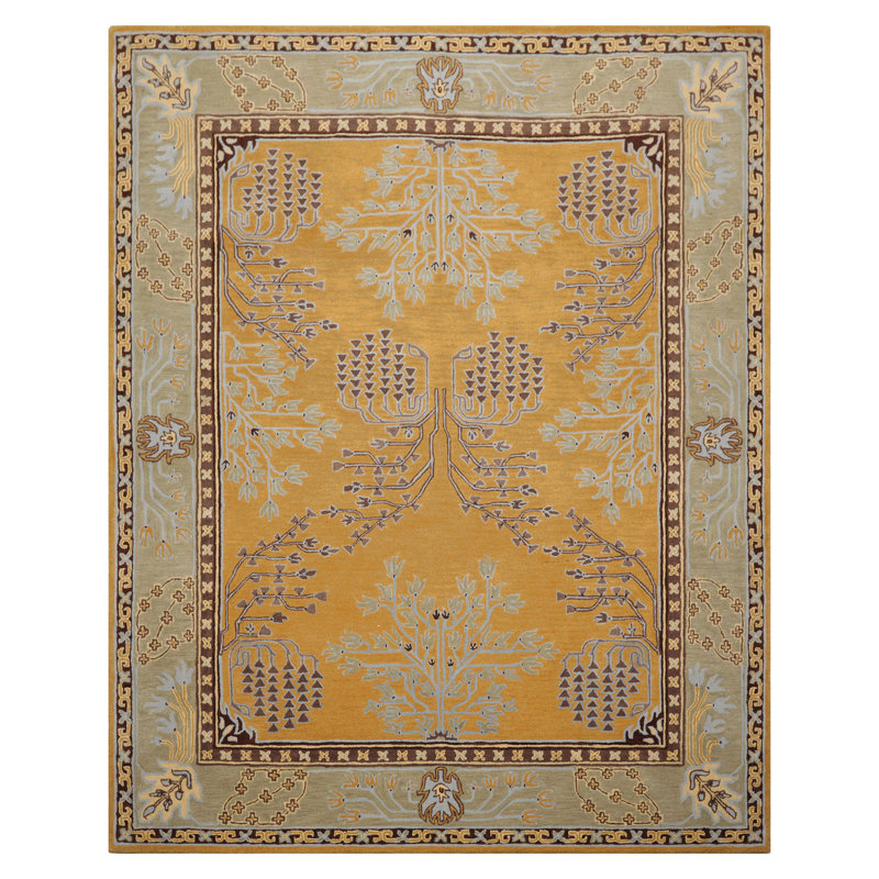 Tapis oriental en laine touffeté à la main 8 pi x 10 pi Art & Crafts Mission Donegal