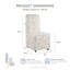 Chaise d'appoint rembourrée Colette avec roulettes-1534172661