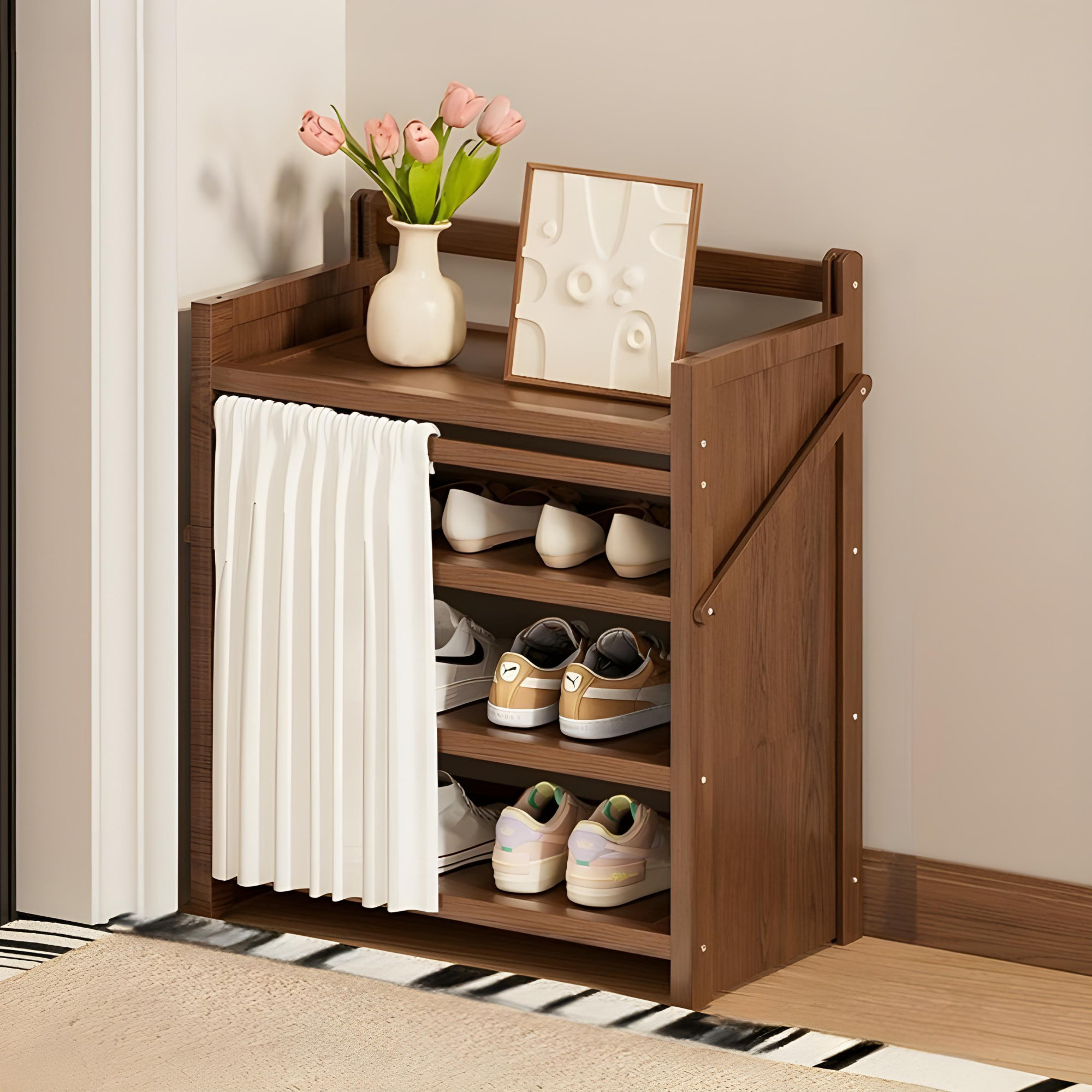 Hokku Designs Non Installation Folding Shoe Rack, Multi-Layer Household ...