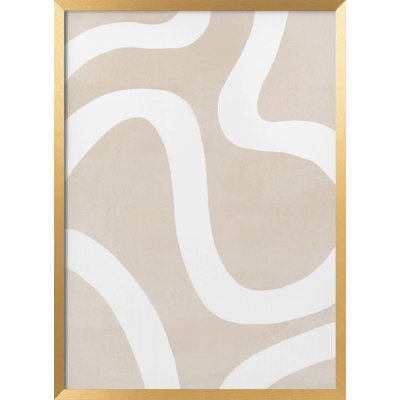 "Squiggly Abstract Art", art mural texturé encadré