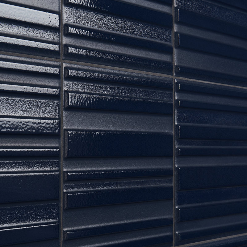 Carreau en céramique à motif 7,87 po x 15,74 po Newcastle, Bleu
