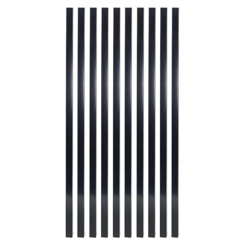 Gloss Black Powder Coat Square Metal Stair Baluster Set