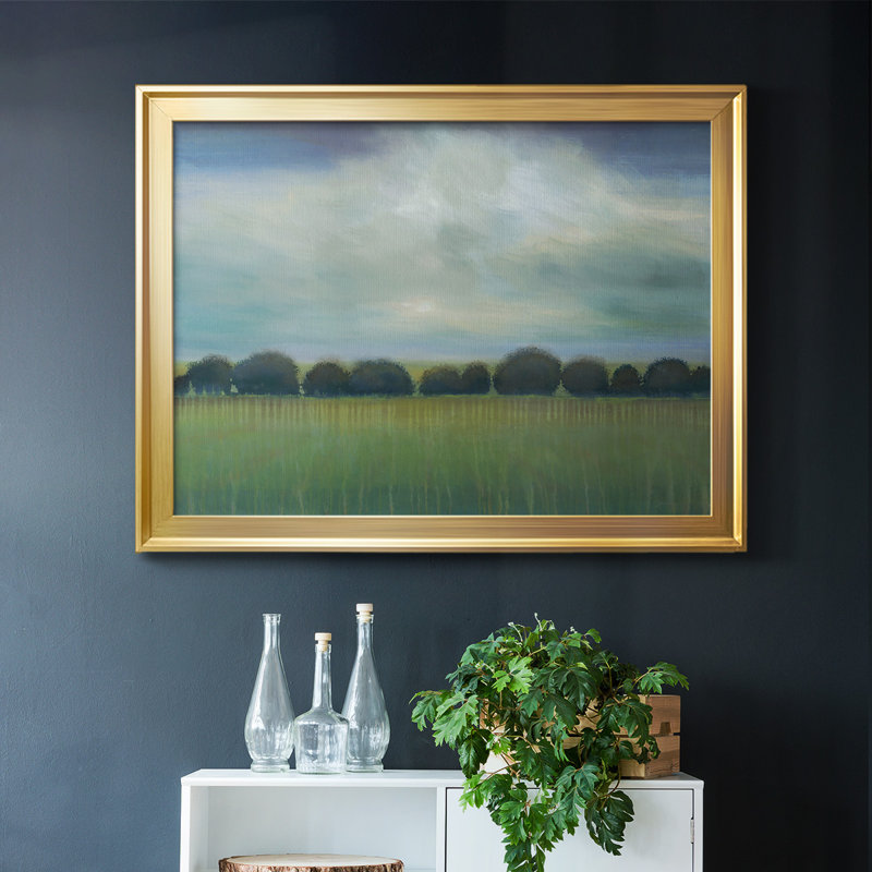 «Greener Pastures», toile tendue avec châssis_OJAR3196, Or, H 26 po x l 38 po x P 1,5 po
