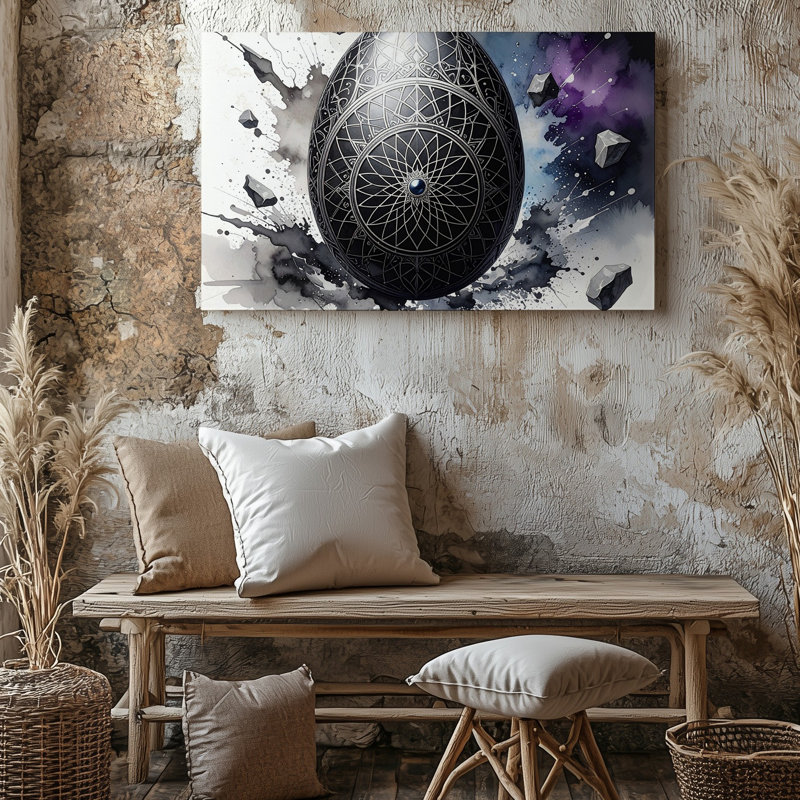 Toile mystique mandala, H 9 po x l 12 po