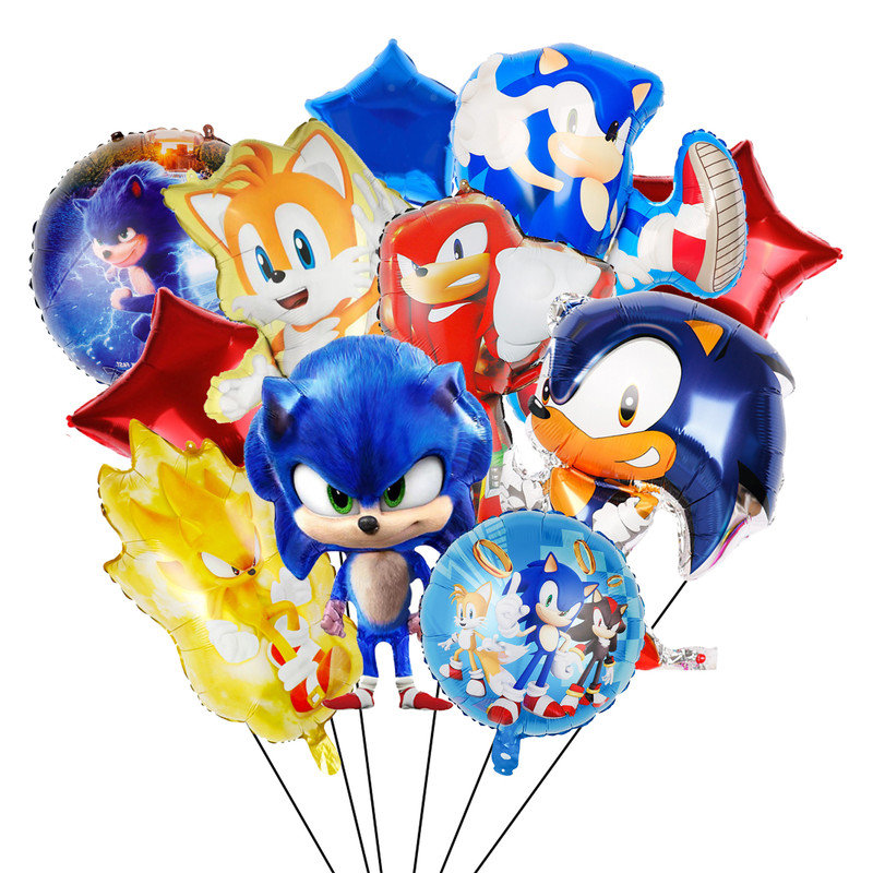 Sonic Party Supplies, 11 Pcs of Sonic Balloons