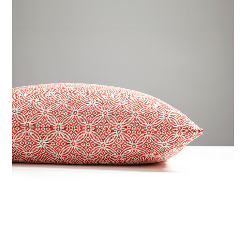 Cape May Square Indoor/Outdoor Pillow Cover & Insert, Cherry