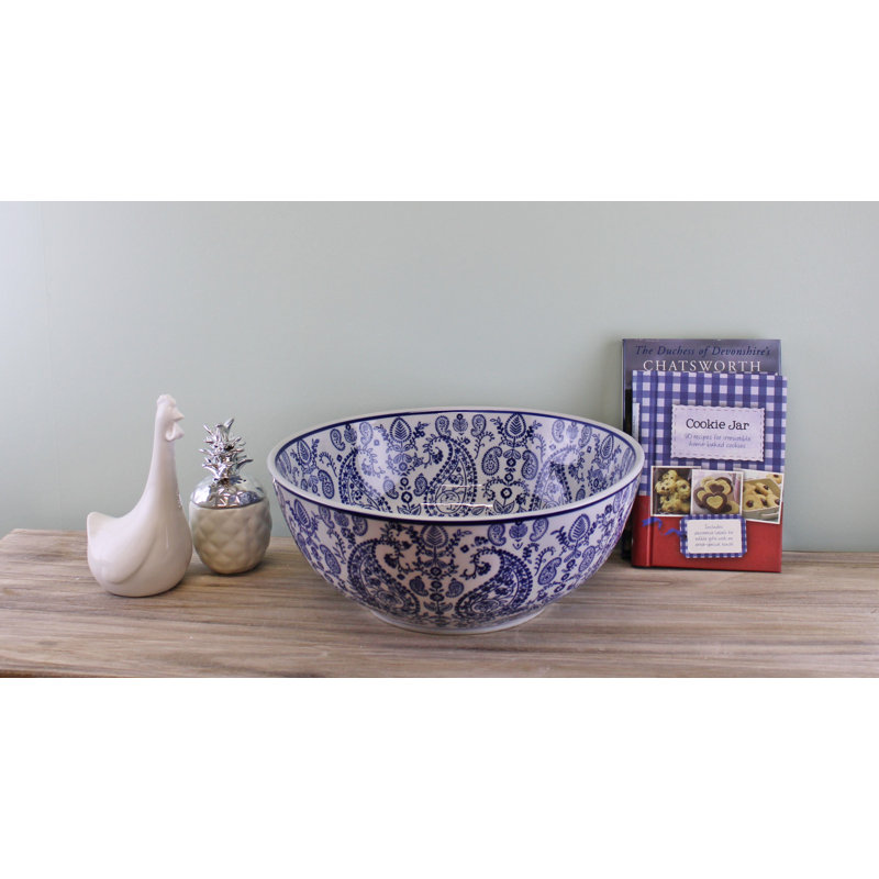World Menagerie Dail Ceramic Salad Bowl