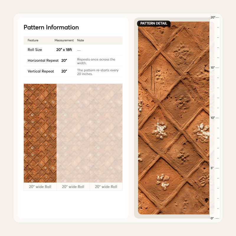Textured Wallpaper Rustic Geometric Wall Mural