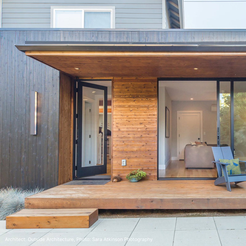 Inside-Out LED Flush Mounted Sconce, Textured White