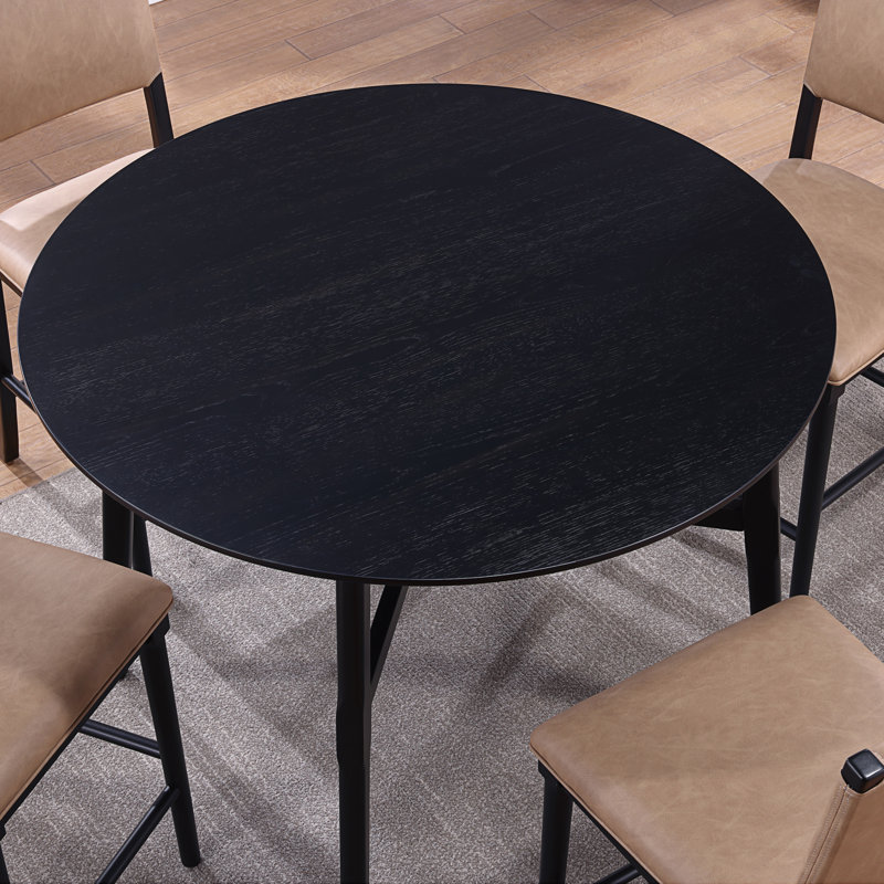 Brid Round Dining Table, Black