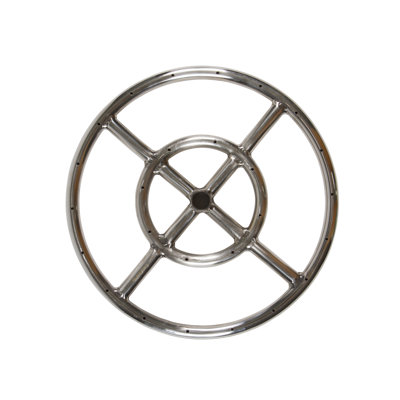 EasyFirePits Lifetime Warranted Marine Grade 316 Stainless Double Ring Gas Fire Pit Burner