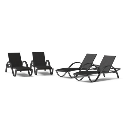 Deco Chaise Lounge (Set of 4)