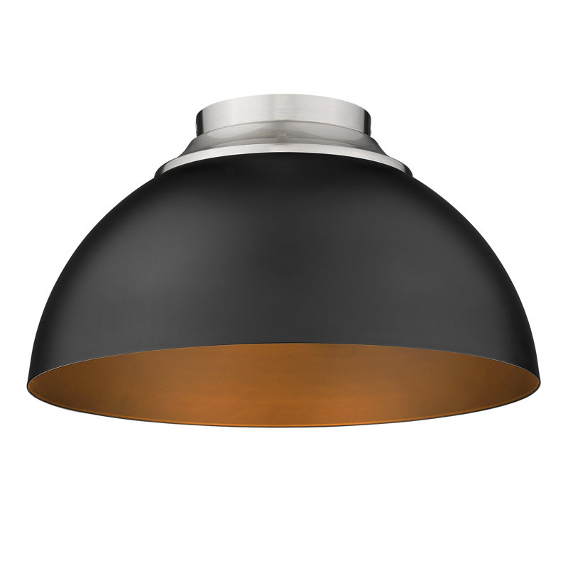 Ringwood Steel Flush Mount, Pewter, Matte Black