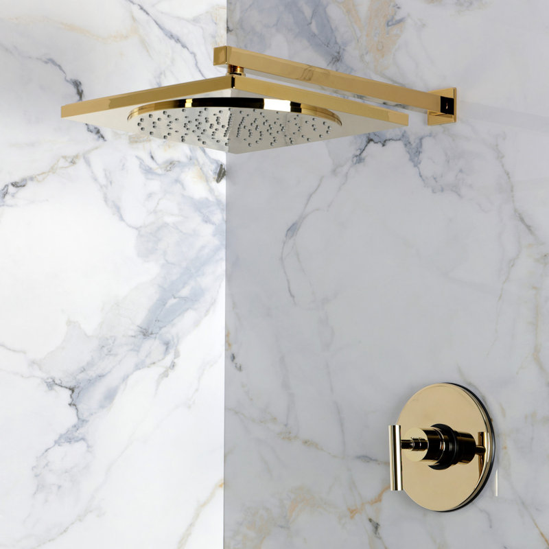 Kingston Brass Manhattan Single-Handle Pressure Balanced Shower Faucet, Polished Brass